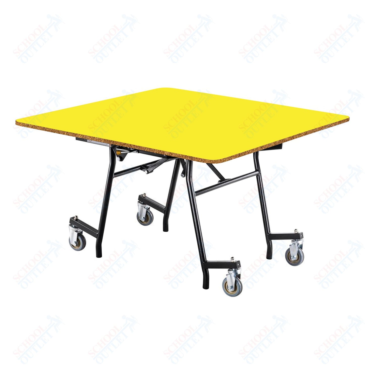 NPS MTSSF Series 48" Square Easyfold Mobile Table (National Public Seating NPS-MTSSF-48Q)