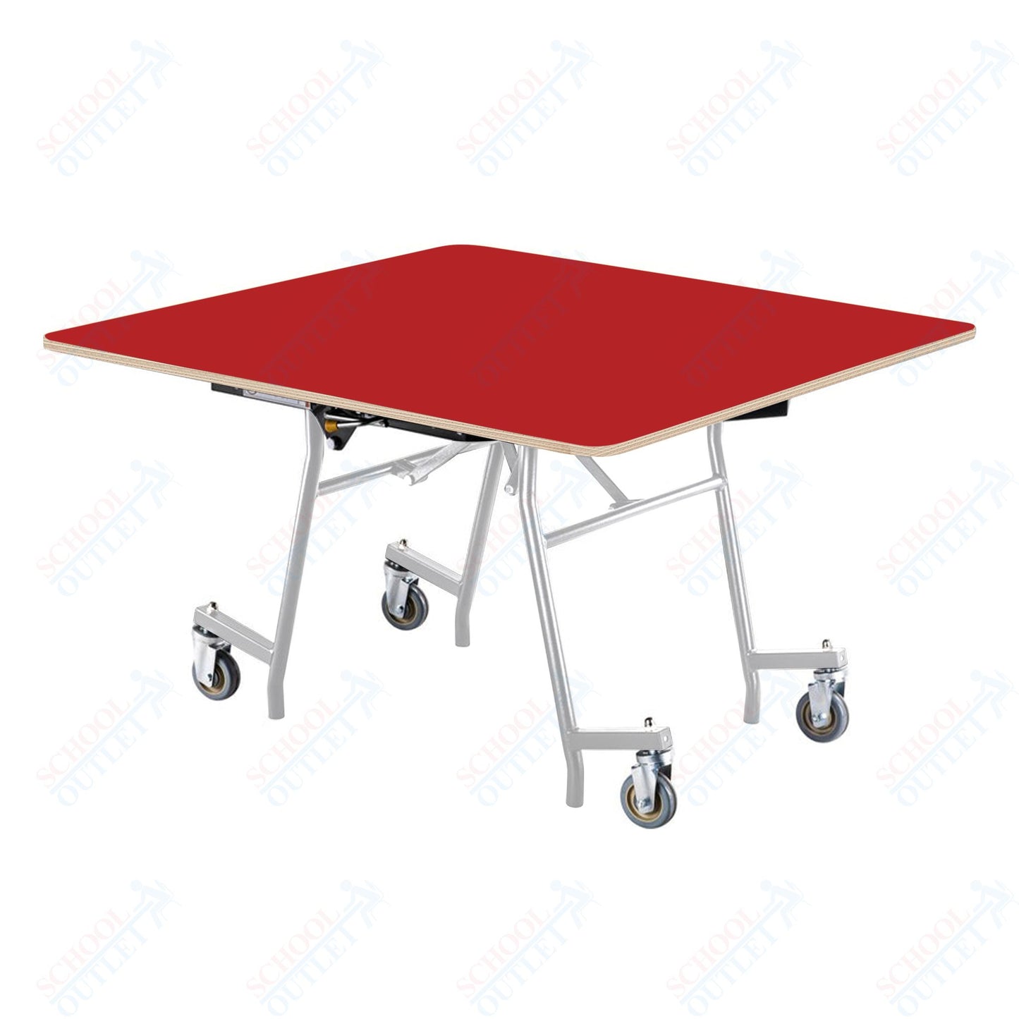 NPS MTSSF Series 48" Square Easyfold Mobile Table (National Public Seating NPS-MTSSF-48Q)