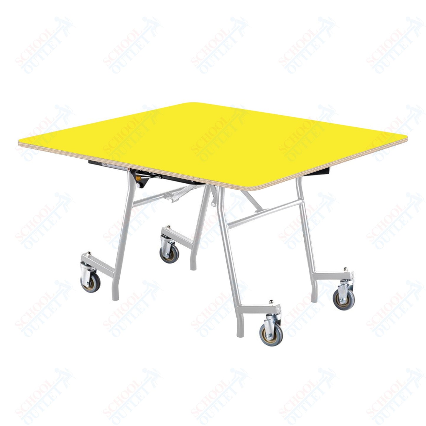 NPS MTSSF Series 48" Square Easyfold Mobile Table (National Public Seating NPS-MTSSF-48Q)