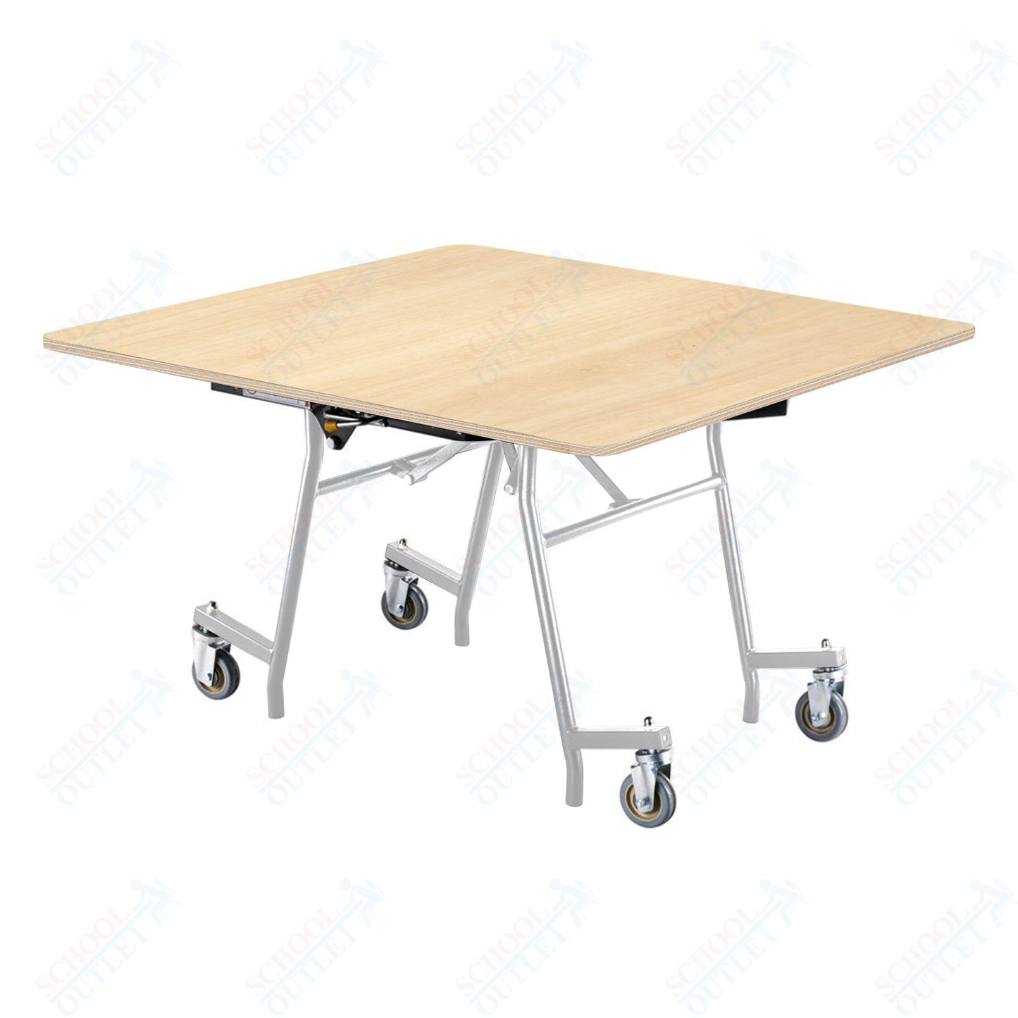 NPS MTSSF Series 48" Square Easyfold Mobile Table (National Public Seating NPS-MTSSF-48Q)