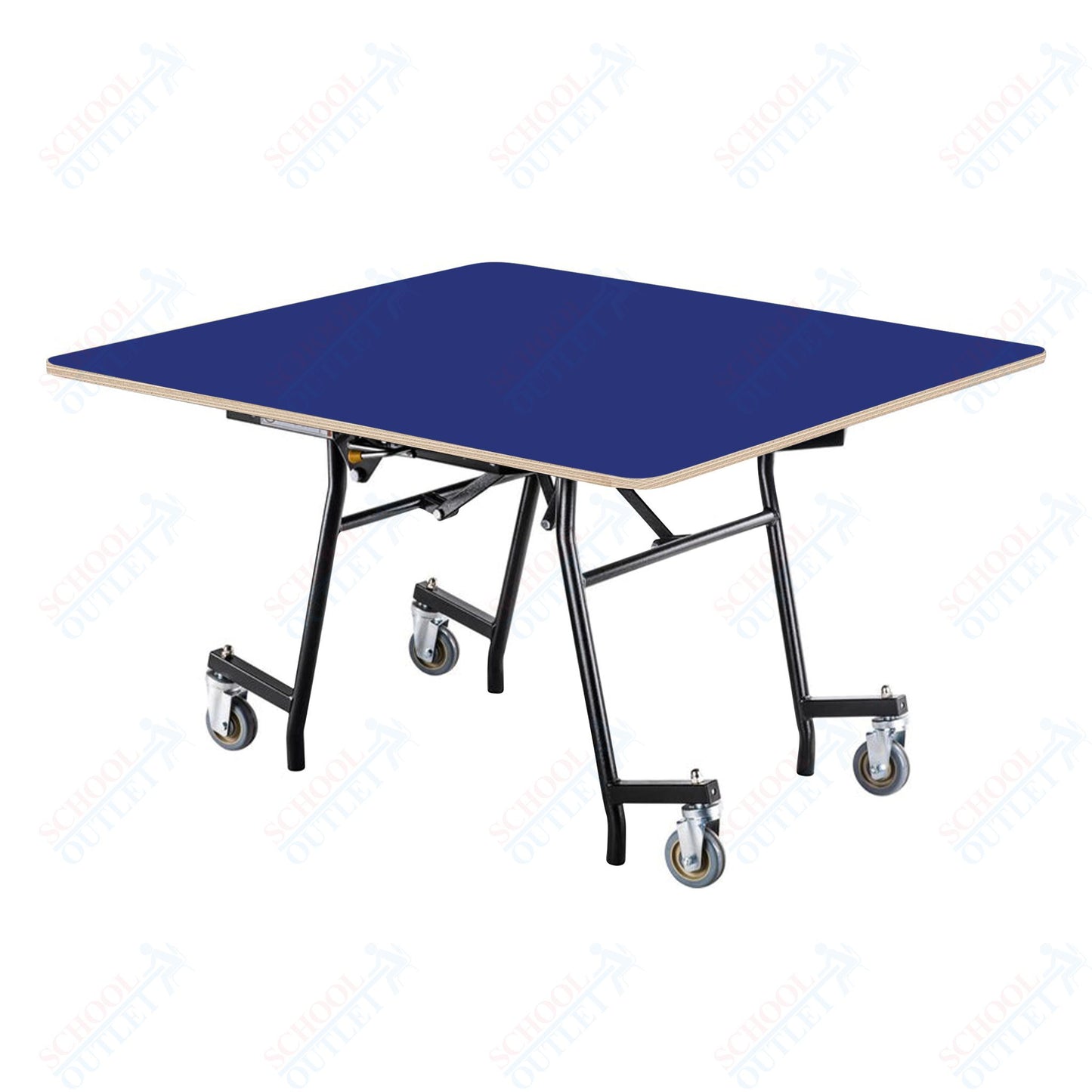 NPS MTSSF Series 48" Square Easyfold Mobile Table (National Public Seating NPS-MTSSF-48Q)