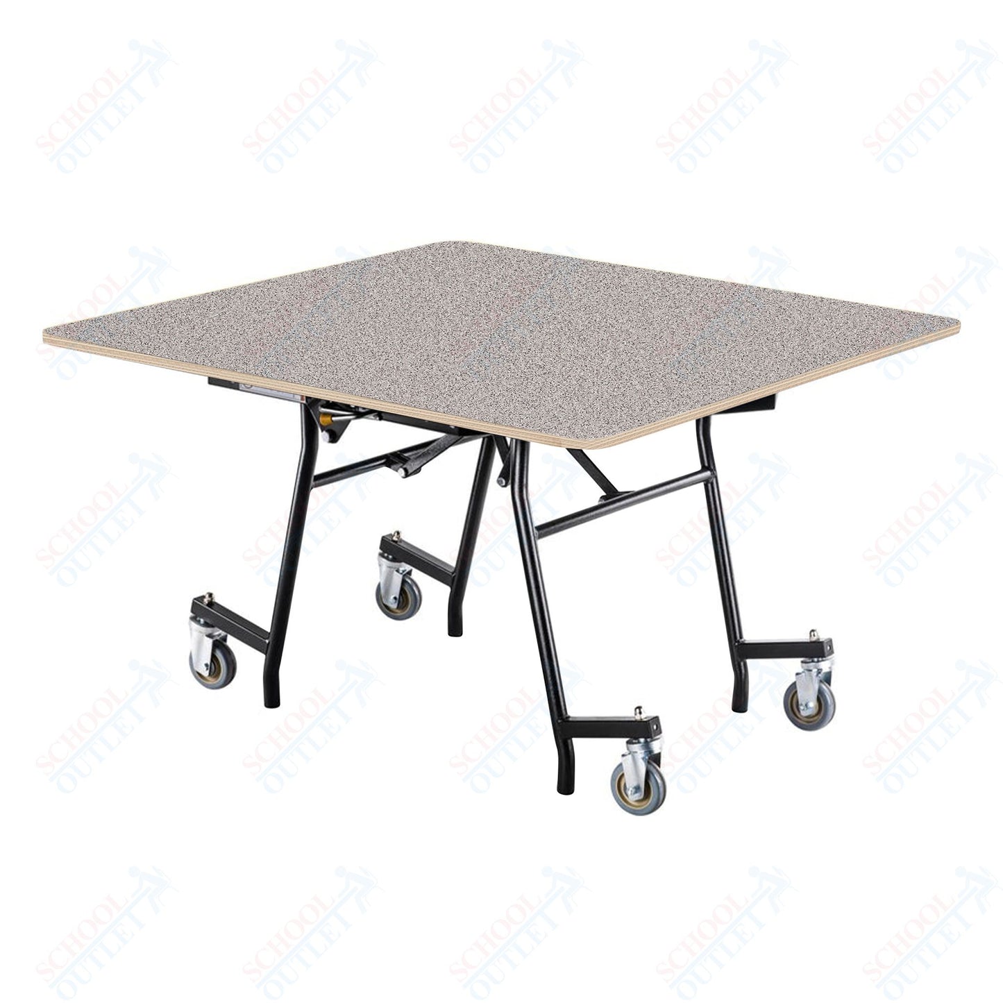 NPS MTSSF Series 48" Square Easyfold Mobile Table (National Public Seating NPS-MTSSF-48Q)