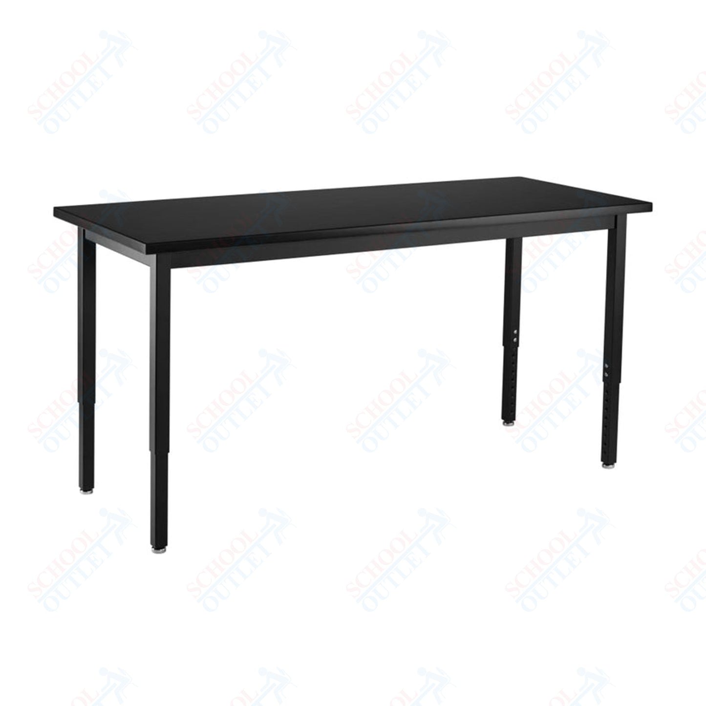 NPS Height Adjustable Science Lab Table, 24" X 42", Steel Legs (National Public Seating NPS-SLTX-2442)