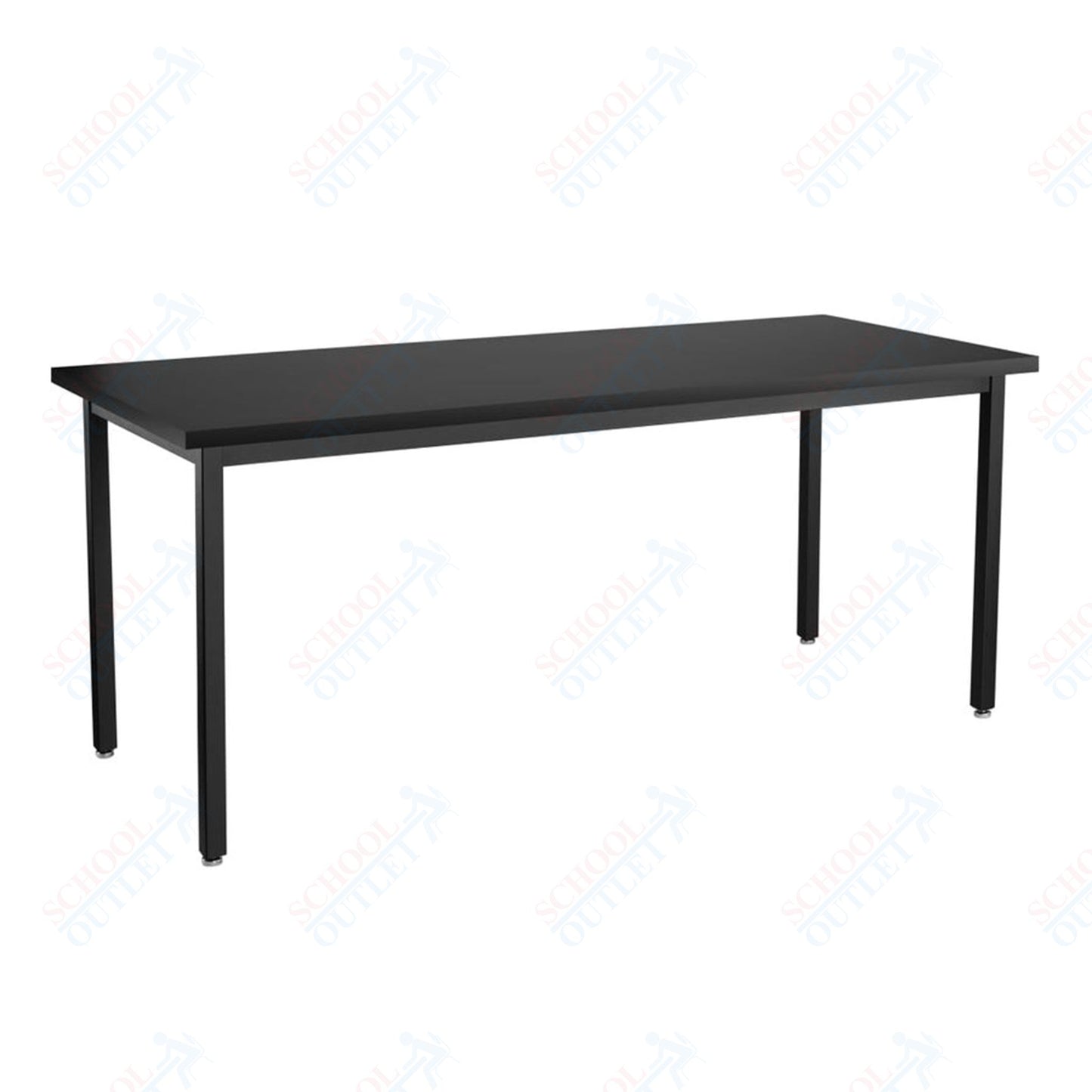 NPS Height Adjustable Science Lab Table, 24" X 84", Steel Legs (National Public Seating NPS-SLTX-2484)