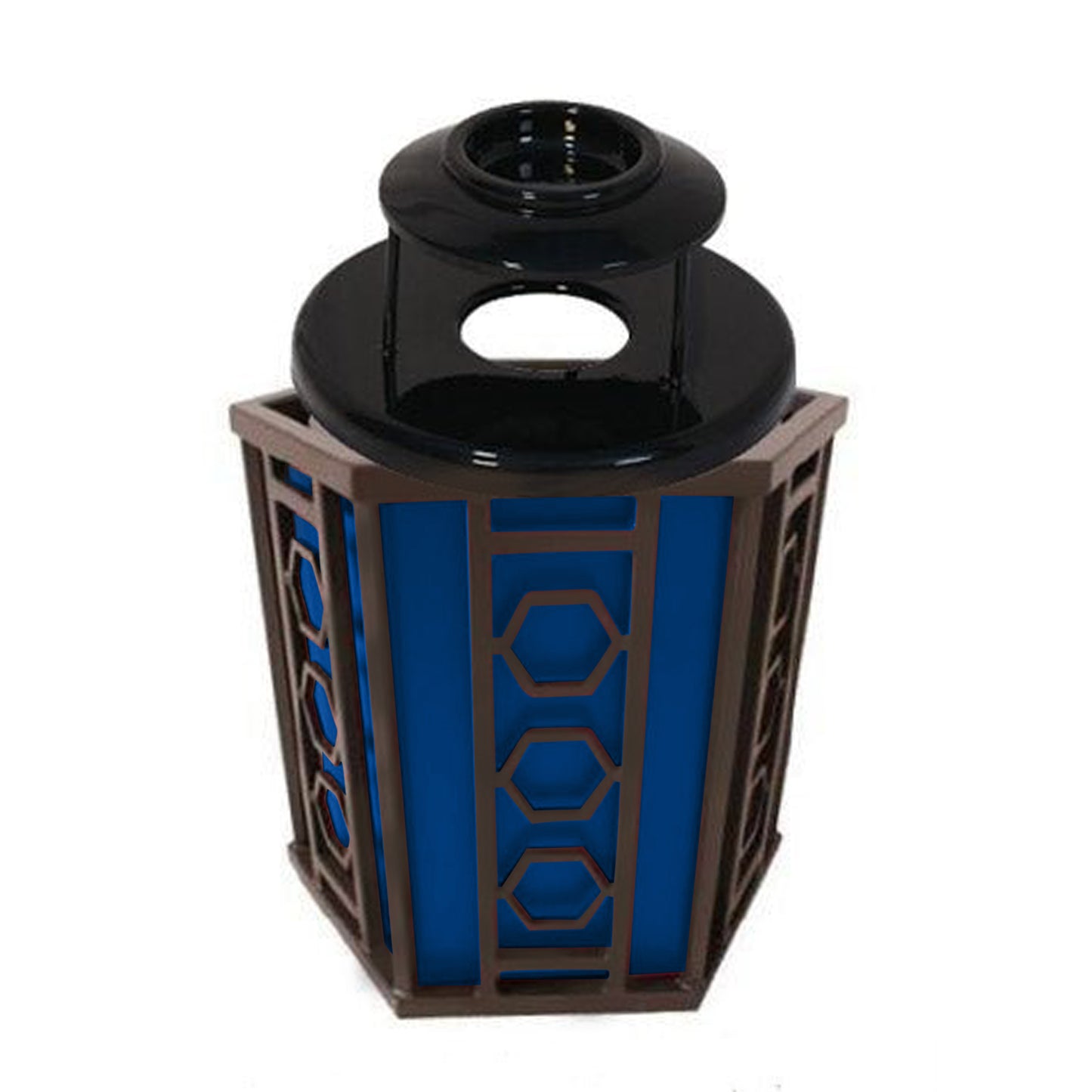 UltraPlay Huntington Trash Receptacle With Ash Urn Lid and Heavy Duty Plastic Liner - 32 Gallon