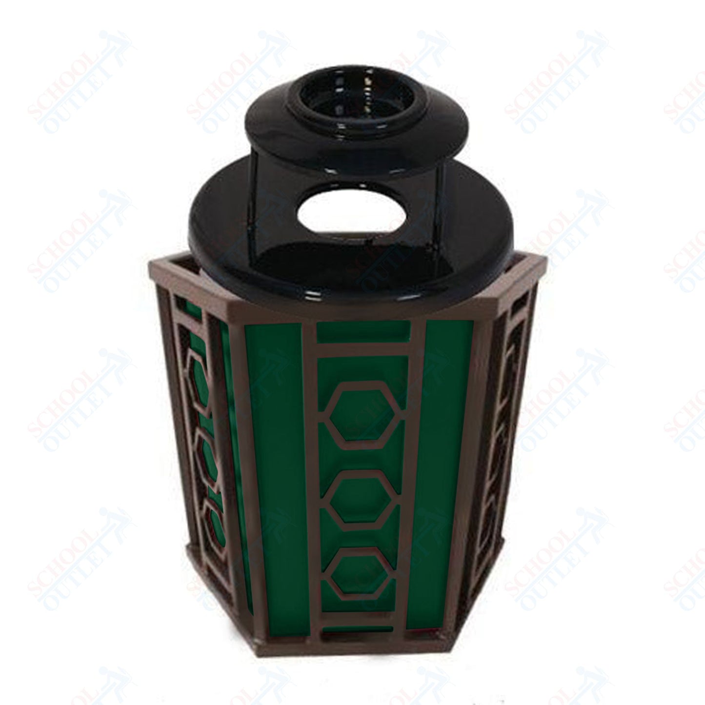 UltraPlay Huntington Trash Receptacle With Ash Urn Lid and Heavy Duty Plastic Liner - 32 Gallon