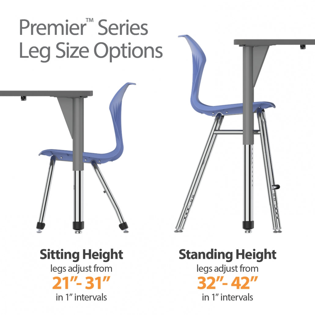 Marco Premier Series Rectangle Stand-Up Table 24" x 72" Adjustable Height 32"-42" (43-2230-MA)