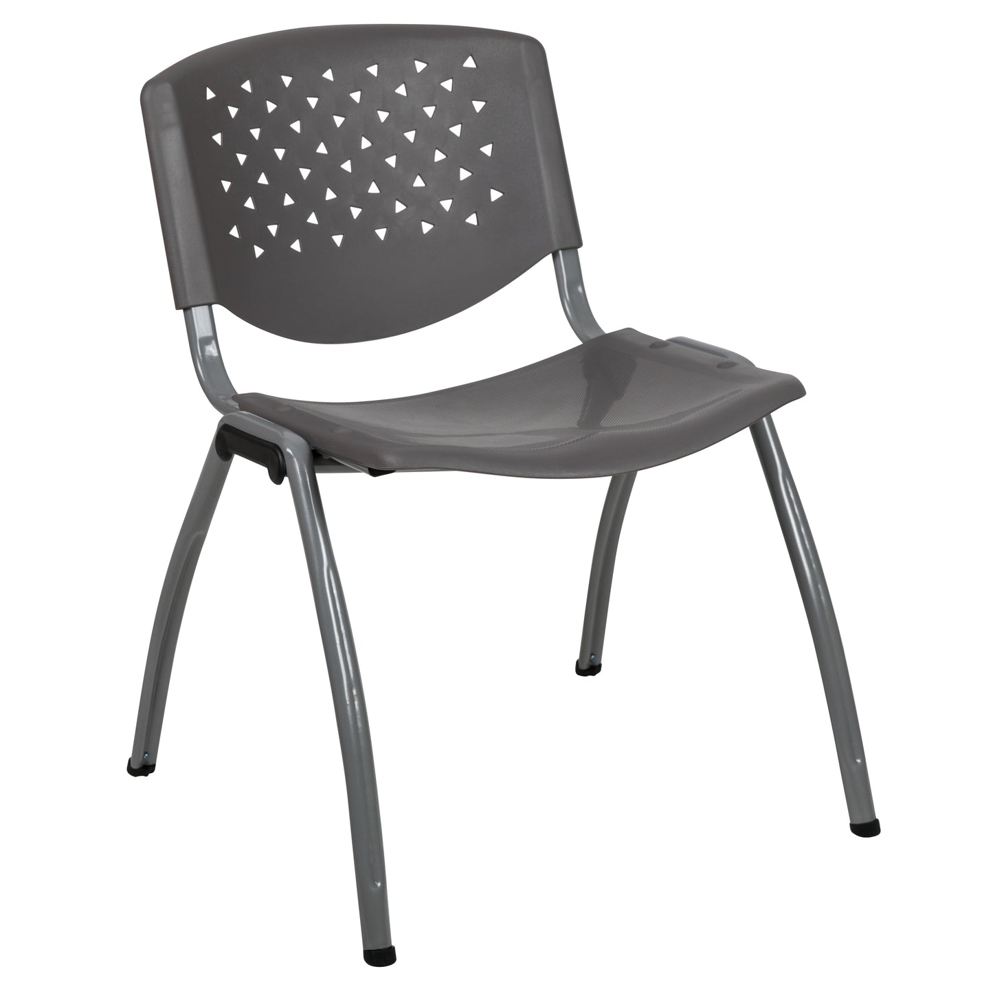 HERCULES Series Plastic Stack Chair with Titanium Gray Powder Coated Frame - 880 lb. Capacity by Flash Furniture