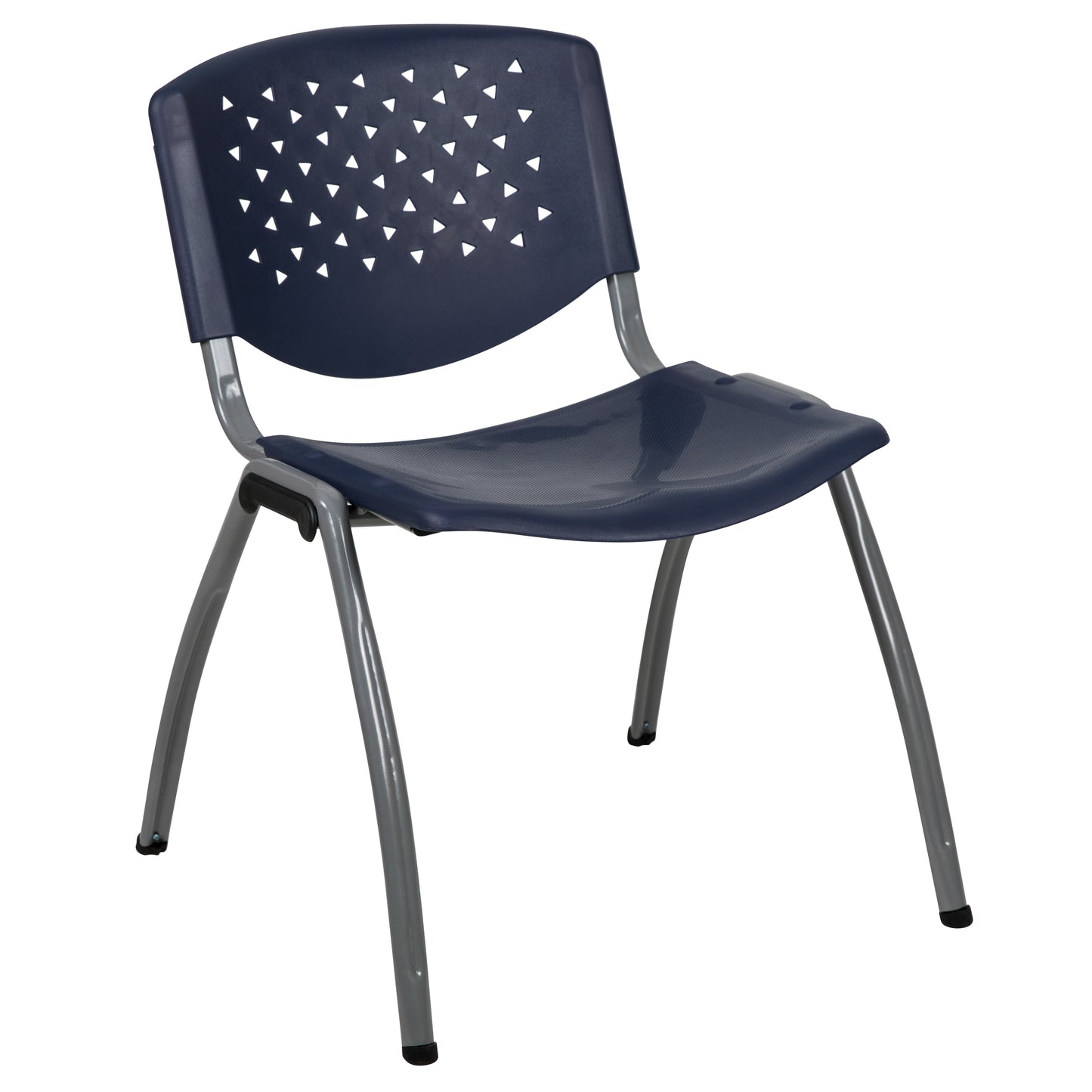 HERCULES Series Plastic Stack Chair with Titanium Gray Powder Coated Frame - 880 lb. Capacity by Flash Furniture