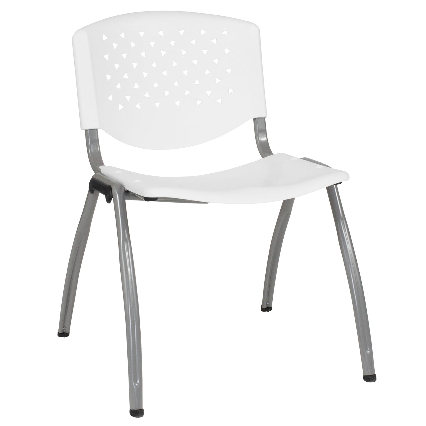 HERCULES Series Plastic Stack Chair with Titanium Gray Powder Coated Frame - 880 lb. Capacity by Flash Furniture