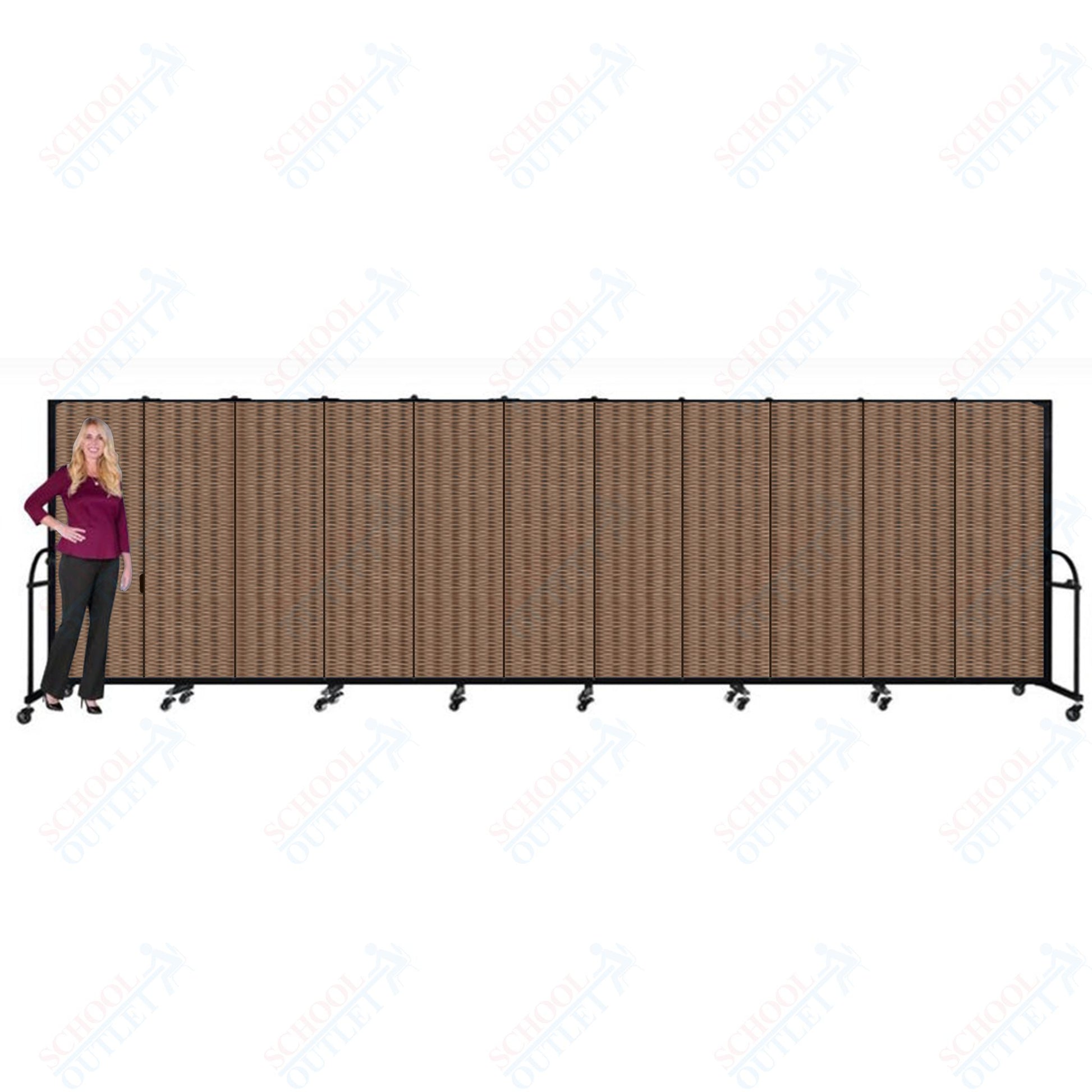 Screenflex HFSL611 - 11 Panels Standard Portable Room Divider 20' 5" L x 6' H - SchoolOutlet