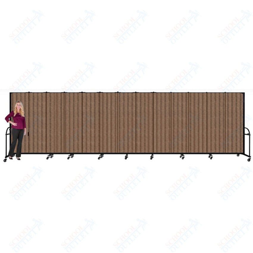 Screenflex HFSL613 - 13 Panels Standard Portable Room Divider 24' 1" L x 6' H - SchoolOutlet