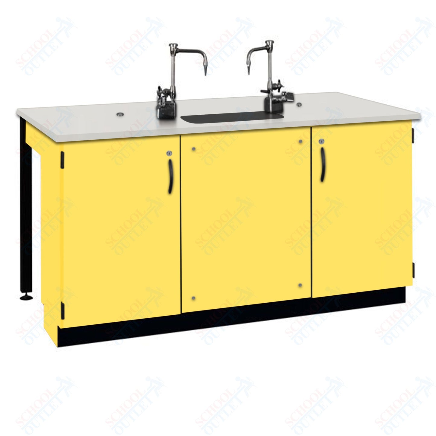 Phenolic Top Two Student Table with Sink (84002 K36 24)