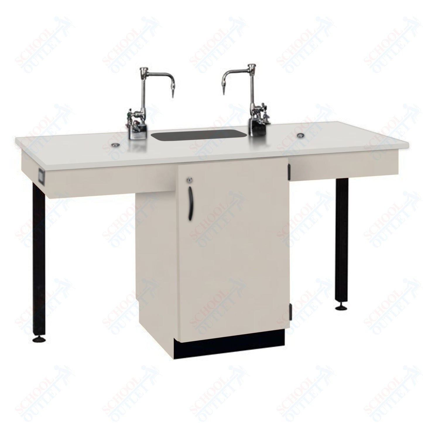 Phenolic Top Two Student Table with Sink (84008 K36 24)