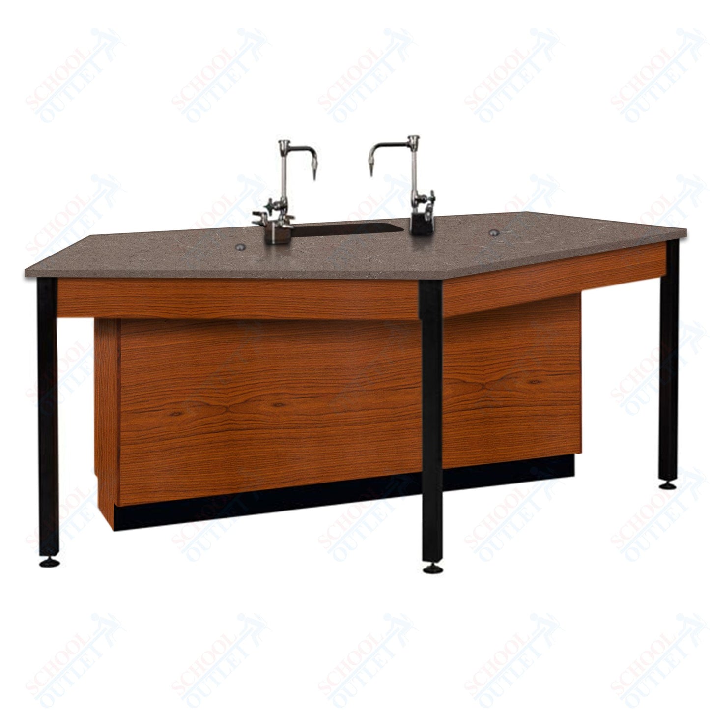 85"W Phenolic Top Four Student Table with Sink (84032 K36 24)