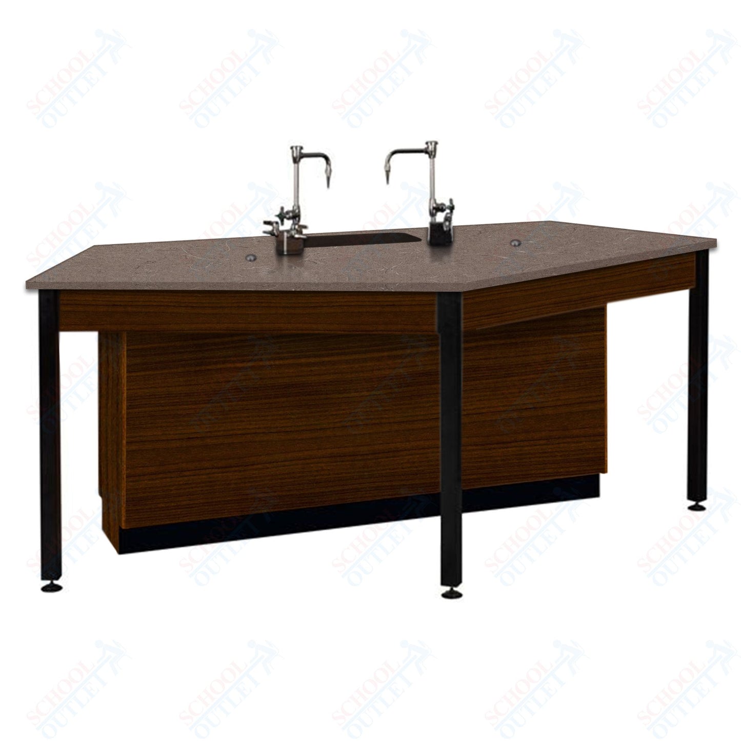 85"W Phenolic Top Four Student Table with Sink (84032 K36 24)