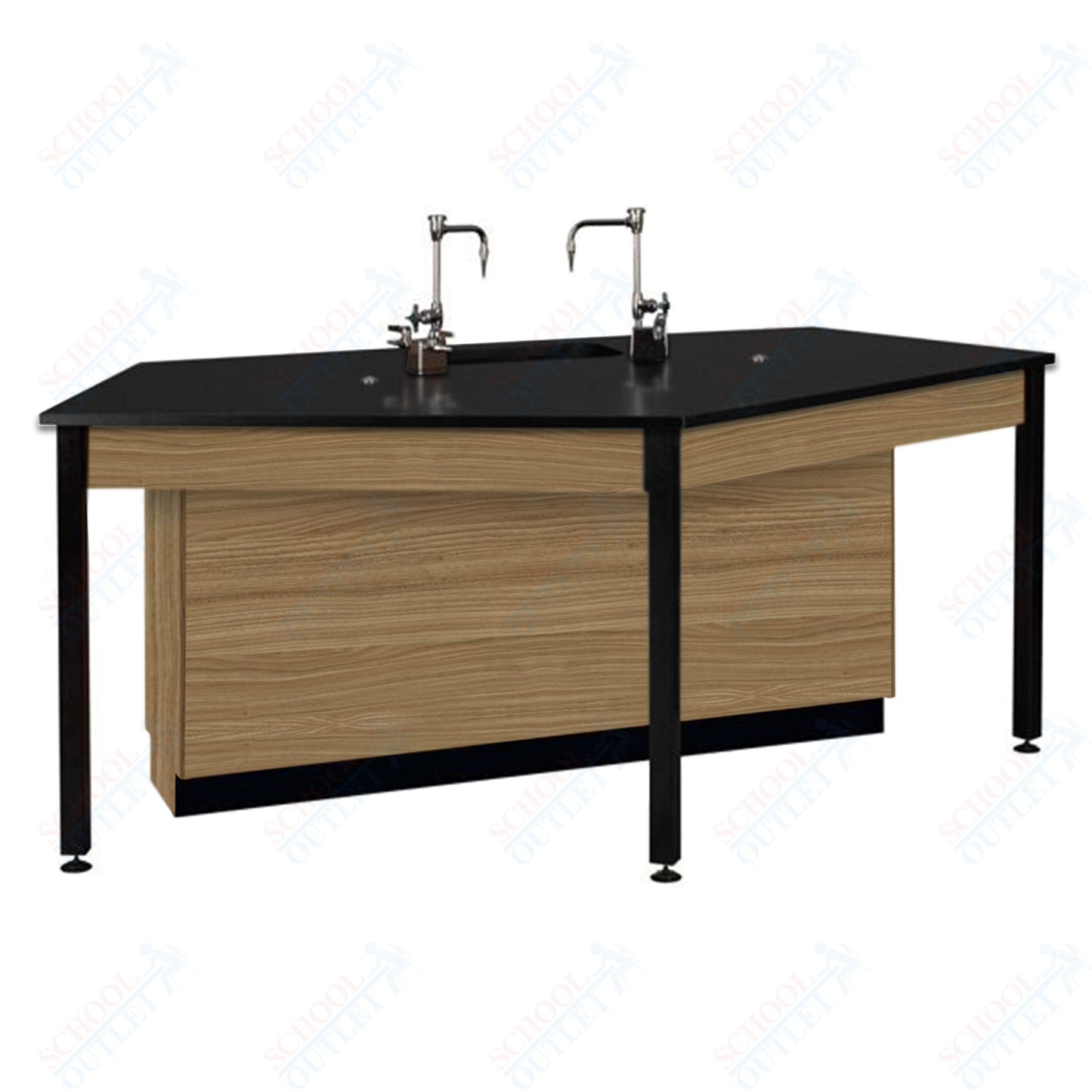 85"W Phenolic Top Four Student Table with Sink (84032 K36 24)