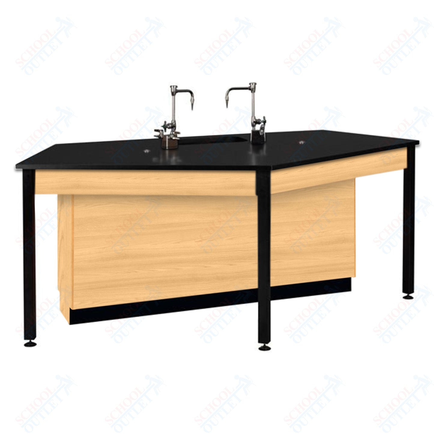 85"W Phenolic Top Four Student Table with Sink (84032 K36 24)