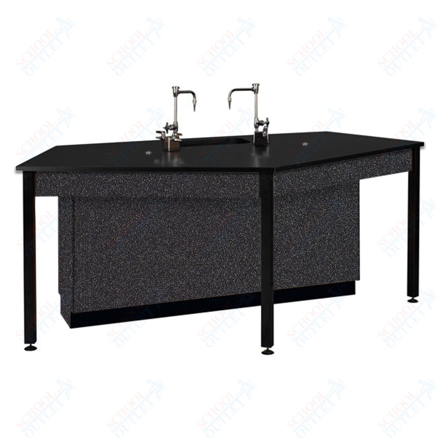 85"W Phenolic Top Four Student Table with Sink (84032 K36 24)