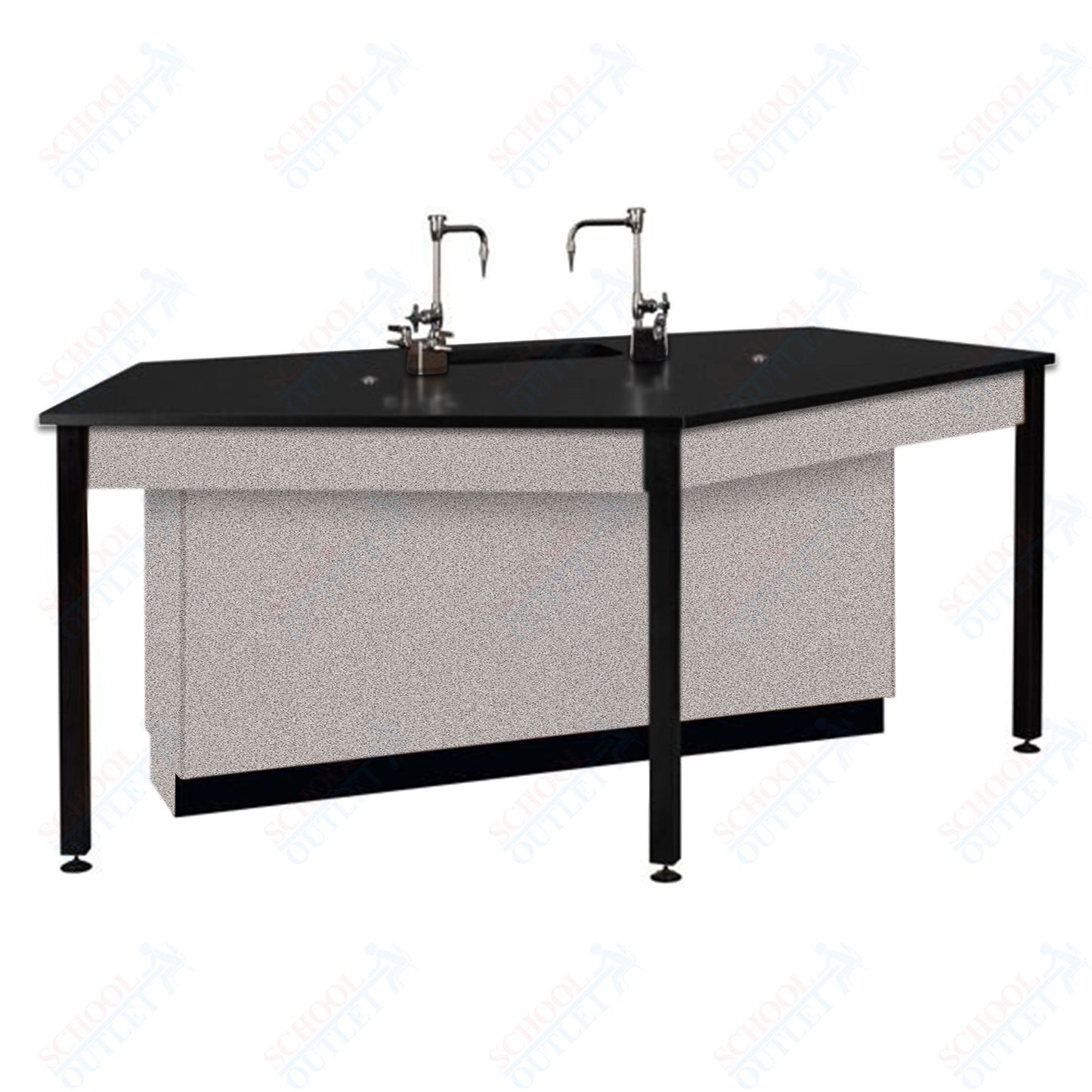 85"W Phenolic Top Four Student Table with Sink (84032 K36 24)