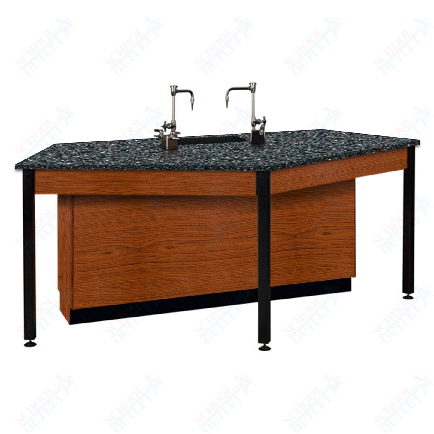 85"W Phenolic Top Four Student Table with Sink (84032 K36 24)