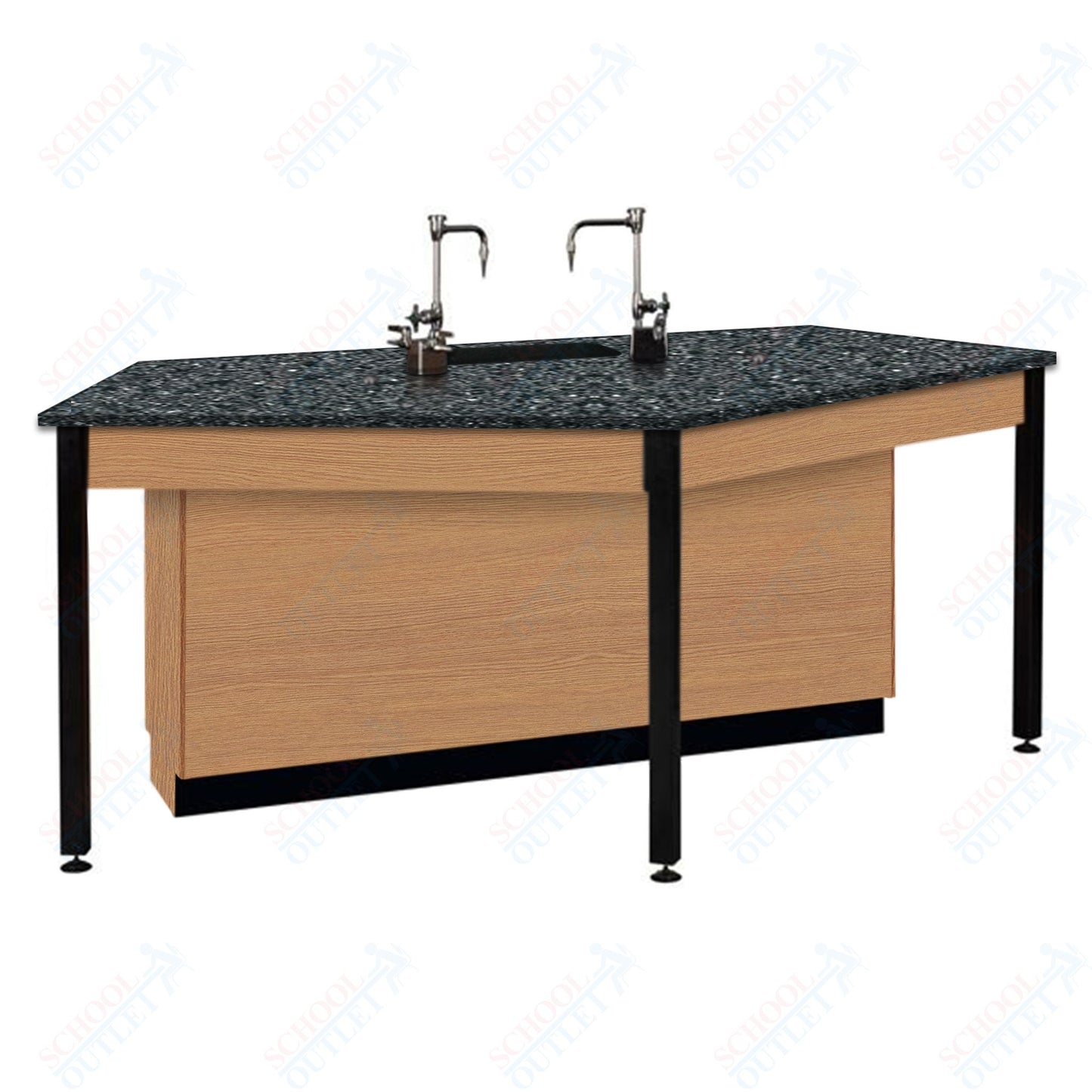 85"W Phenolic Top Four Student Table with Sink (84032 K36 24)