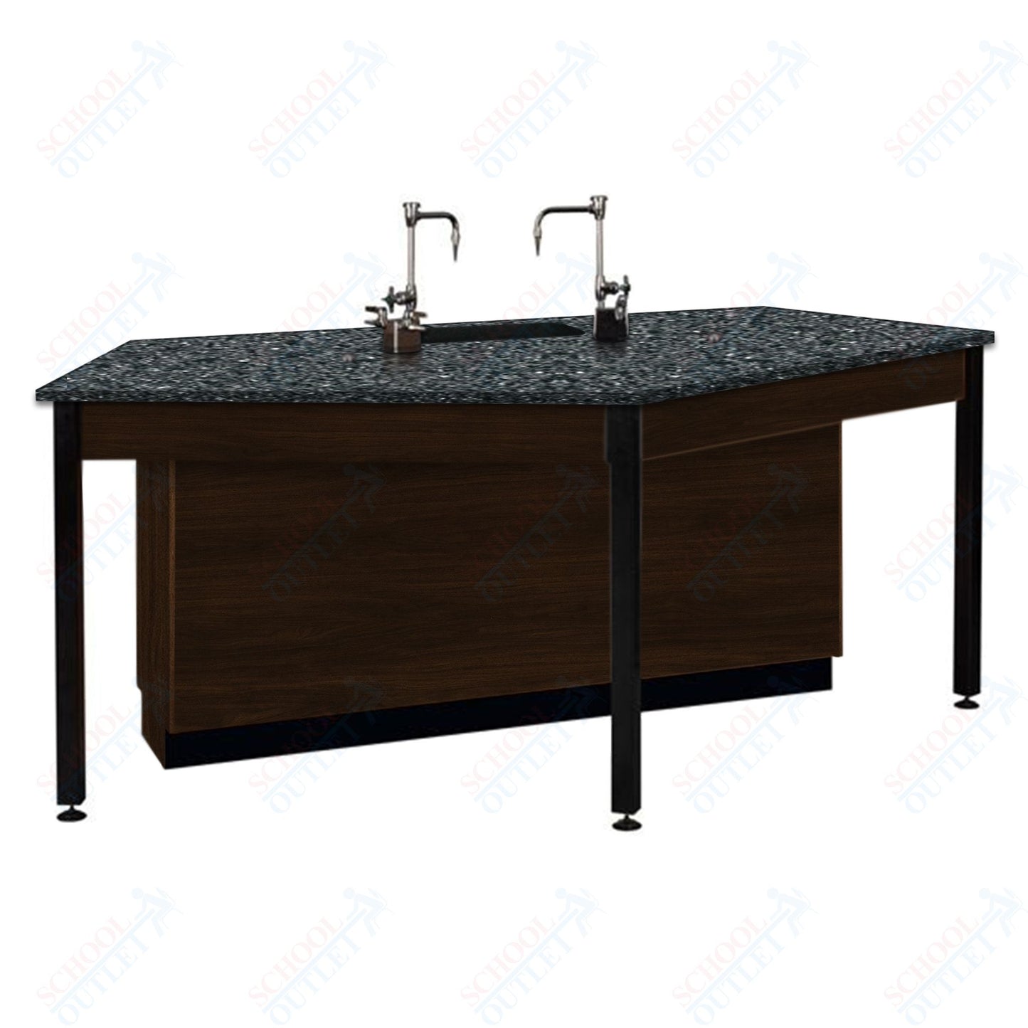 85"W Phenolic Top Four Student Table with Sink (84032 K36 24)