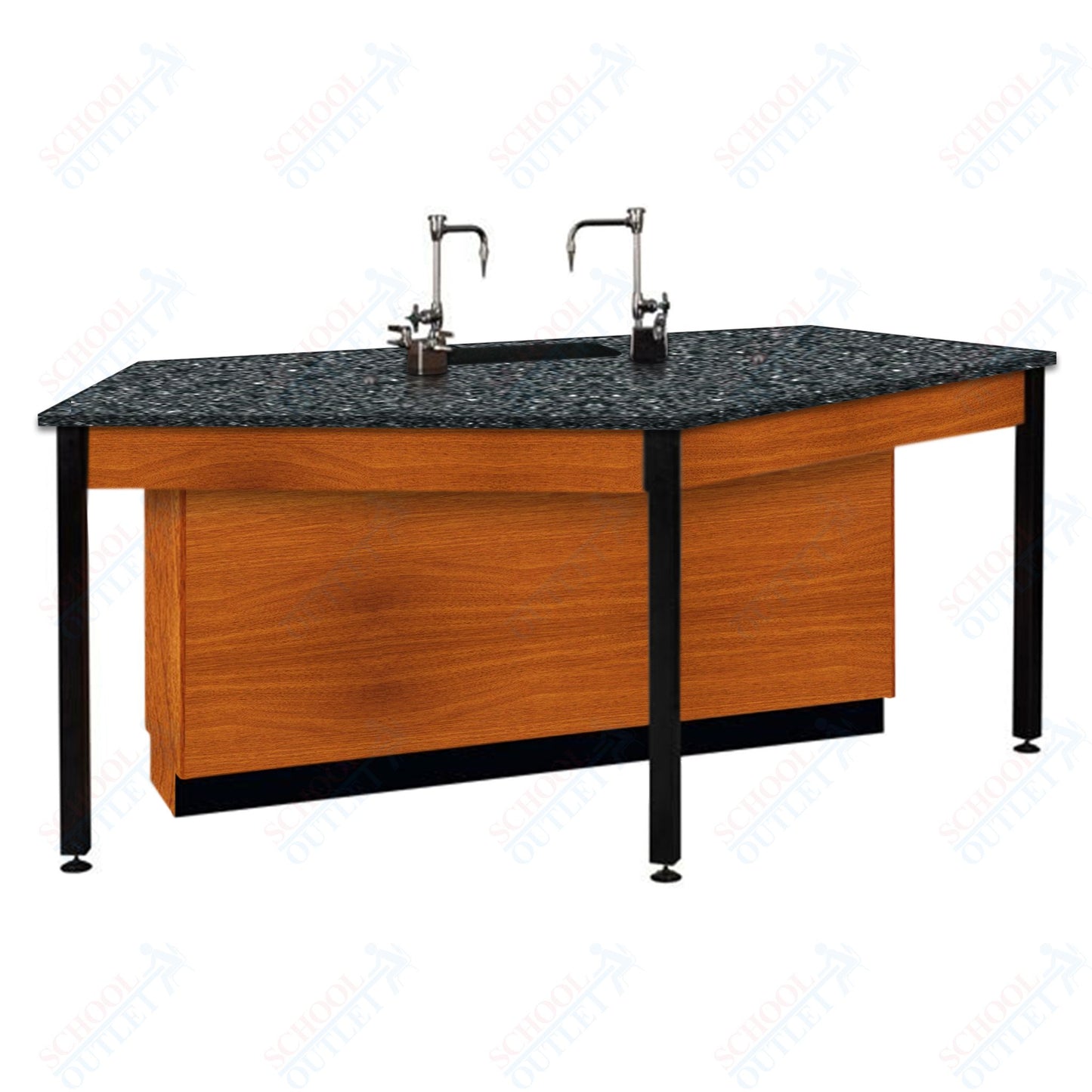 85"W Phenolic Top Four Student Table with Sink (84032 K36 24)