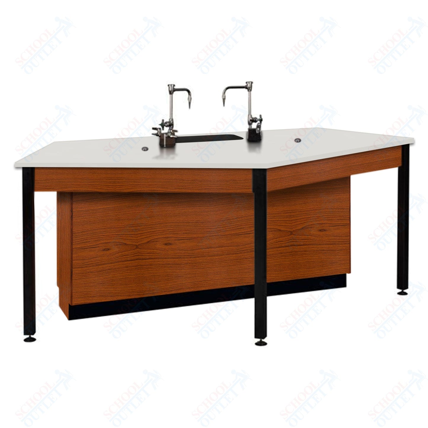 85"W Phenolic Top Four Student Table with Sink (84032 K36 24)