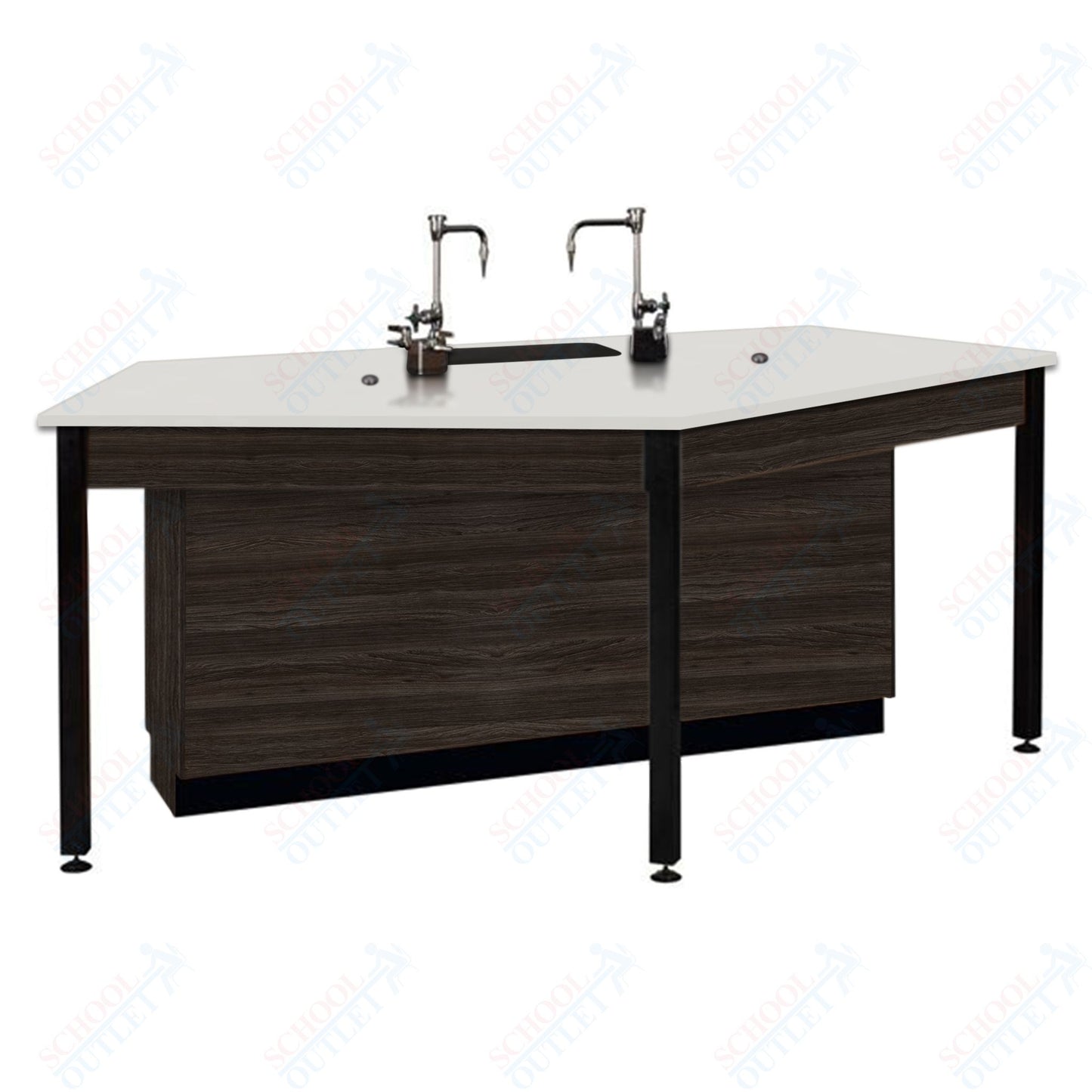 85"W Phenolic Top Four Student Table with Sink (84032 K36 24)