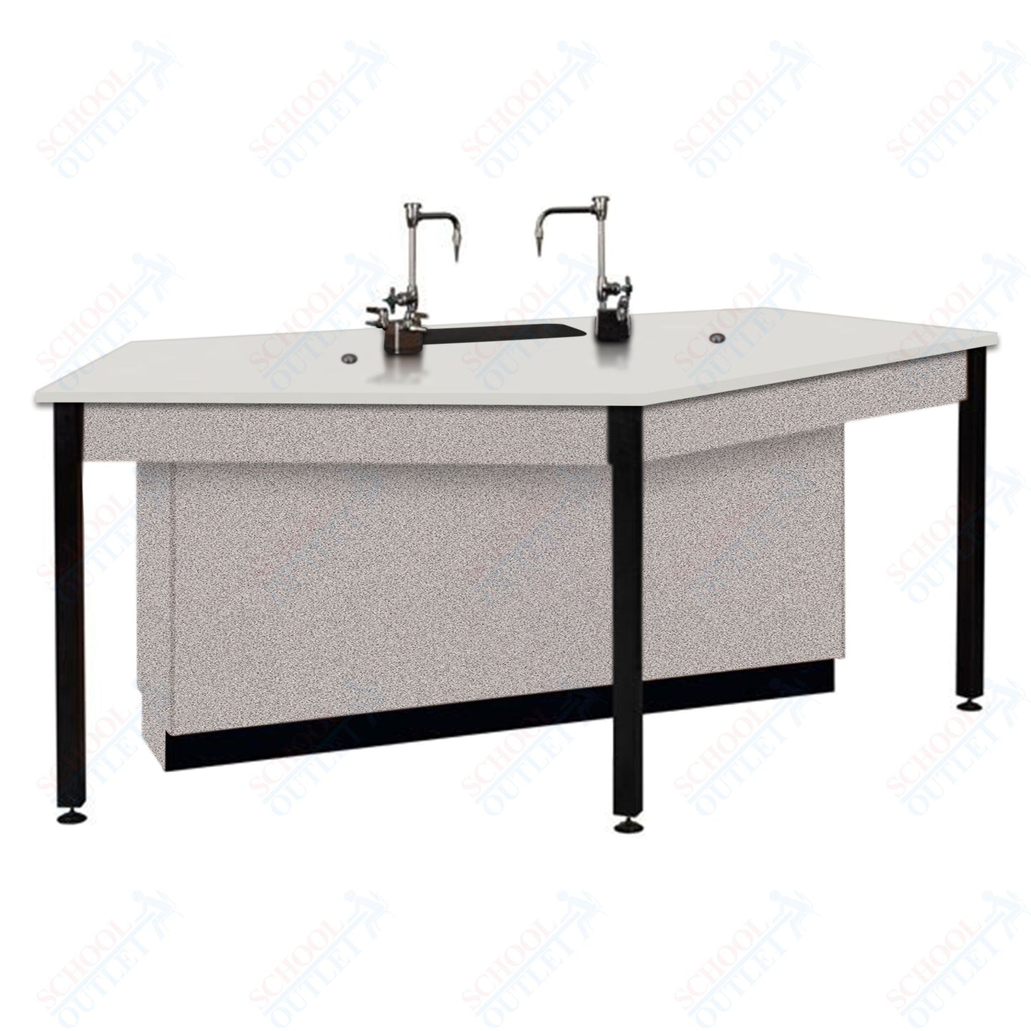 85"W Phenolic Top Four Student Table with Sink (84032 K36 24)