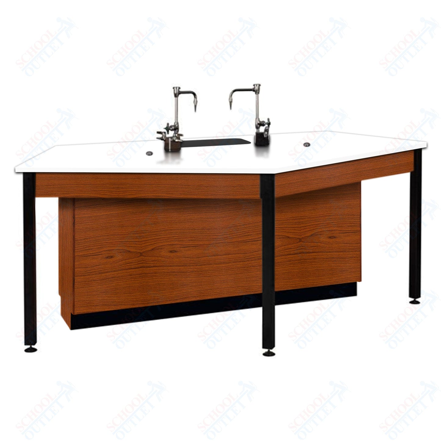 85"W Phenolic Top Four Student Table with Sink (84032 K36 24)