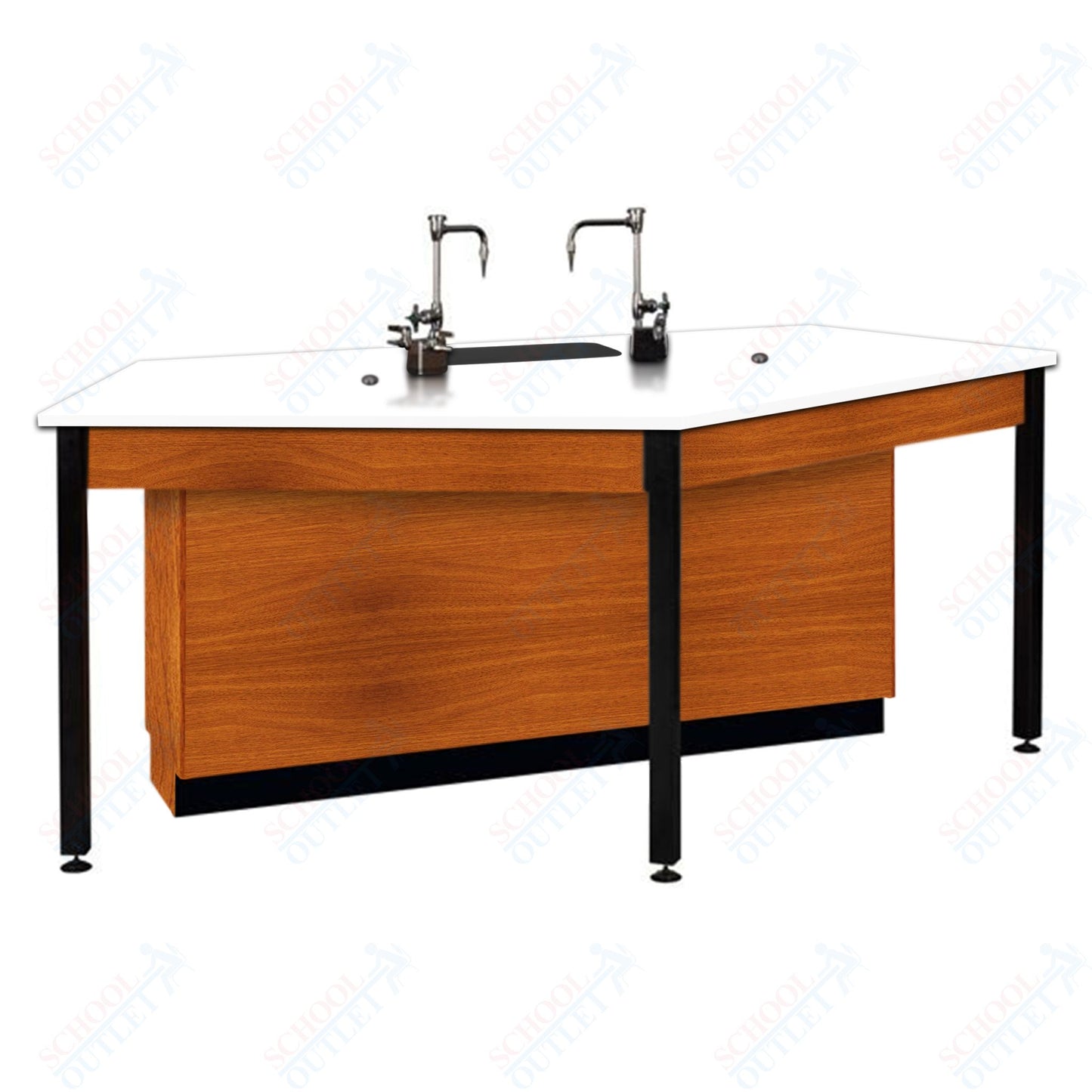 85"W Phenolic Top Four Student Table with Sink (84032 K36 24)