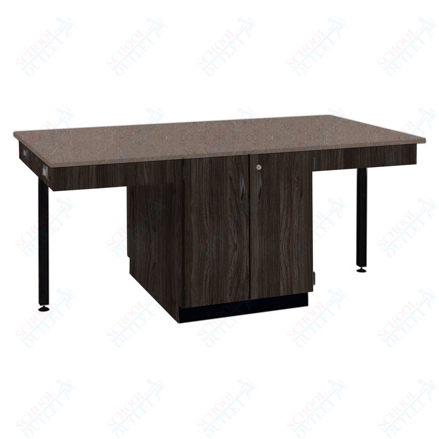 56"W Chemical Resistant Laminate Top Four Student Octagon Island Table (84070 K36 21)