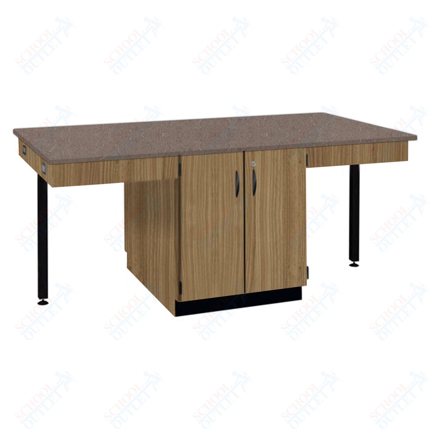 56"W Chemical Resistant Laminate Top Four Student Octagon Island Table (84070 K36 21)