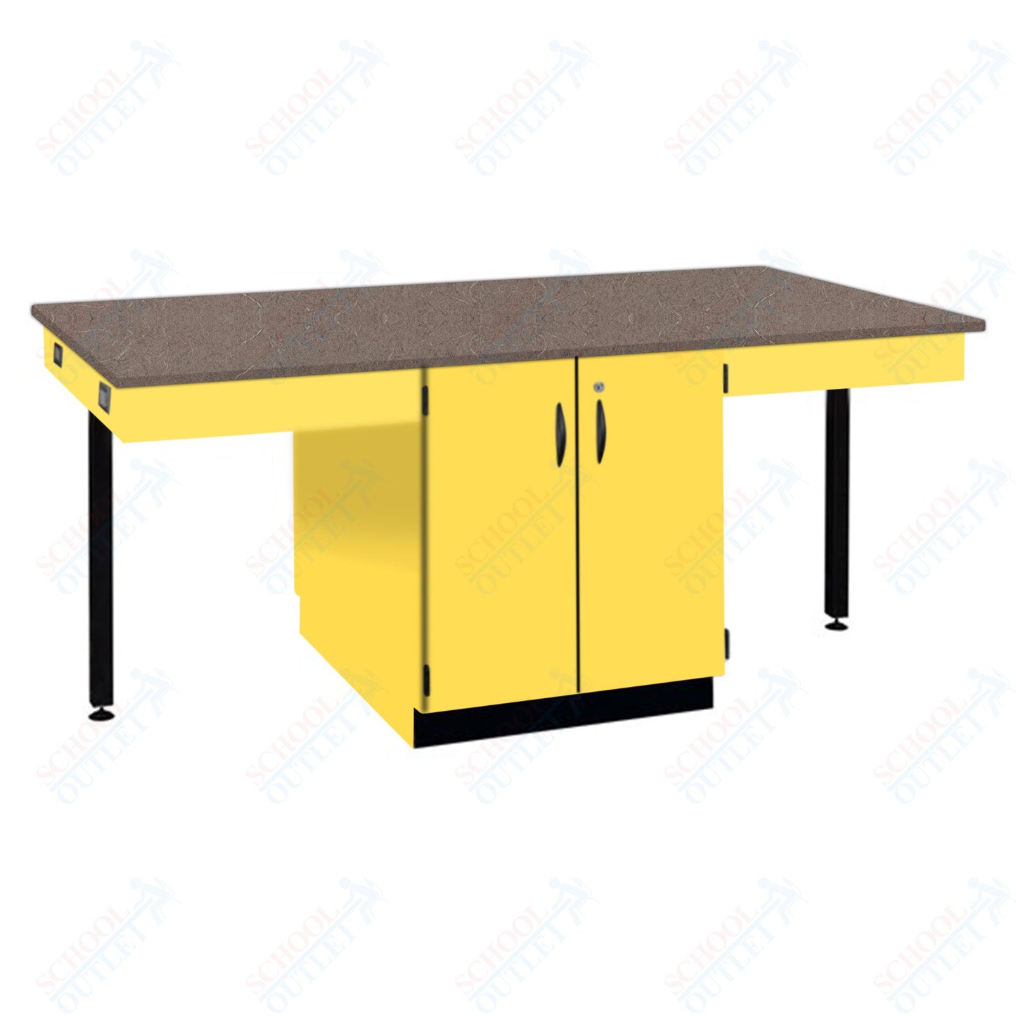 56"W Chemical Resistant Laminate Top Four Student Octagon Island Table (84070 K36 21)