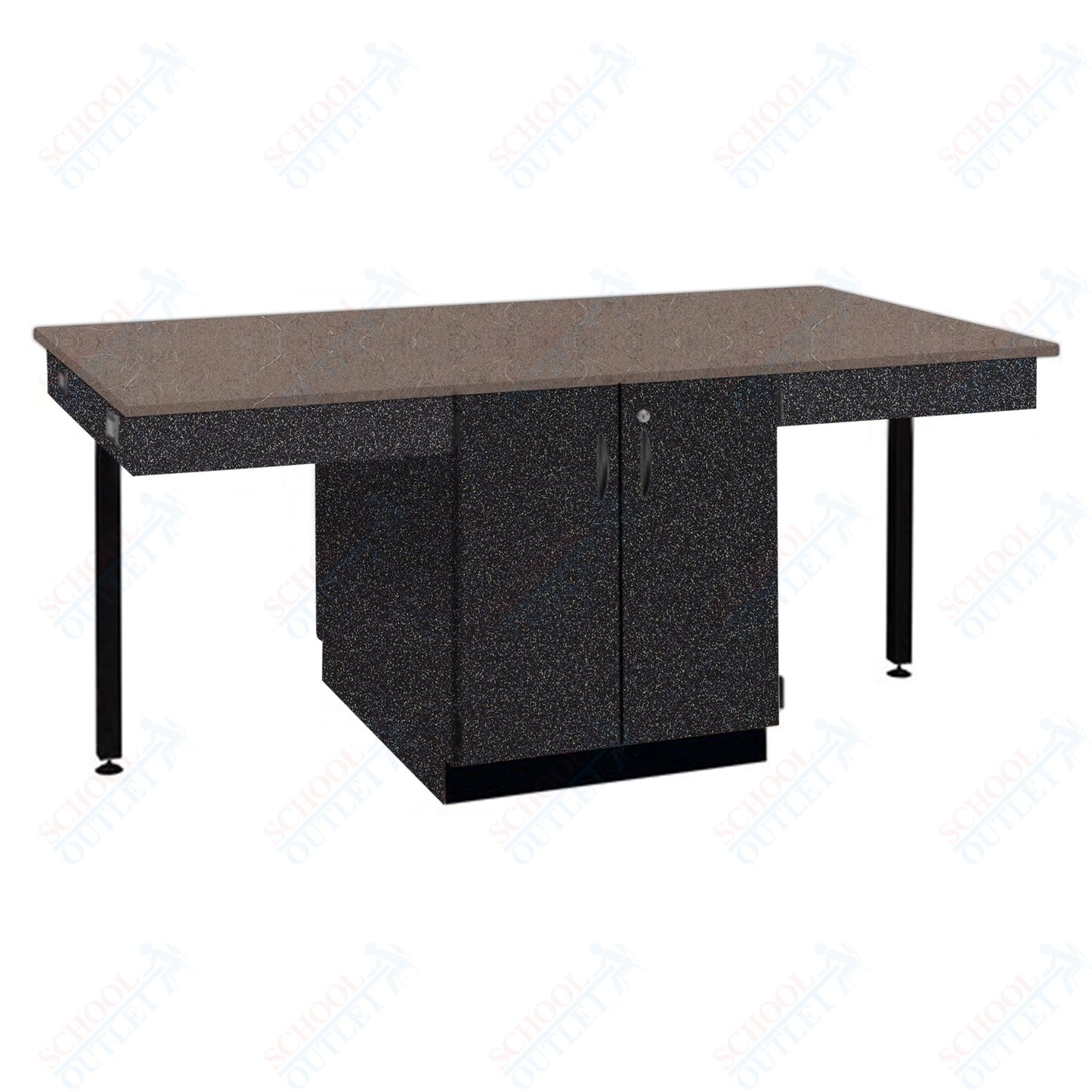 56"W Chemical Resistant Laminate Top Four Student Octagon Island Table (84070 K36 21)