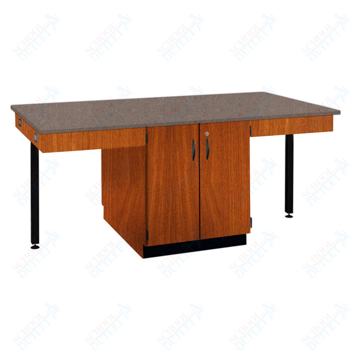 56"W Chemical Resistant Laminate Top Four Student Octagon Island Table (84070 K36 21)