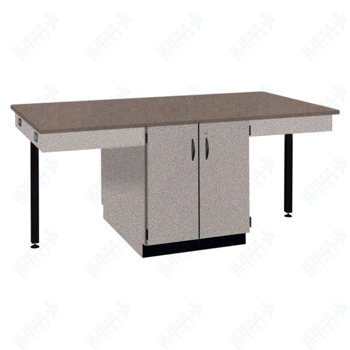 56"W Chemical Resistant Laminate Top Four Student Octagon Island Table (84070 K36 21)