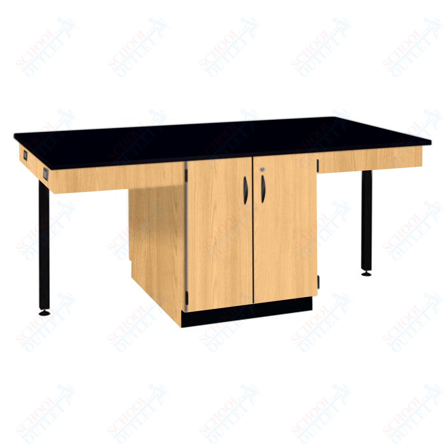 56"W Chemical Resistant Laminate Top Four Student Octagon Island Table (84070 K36 21)