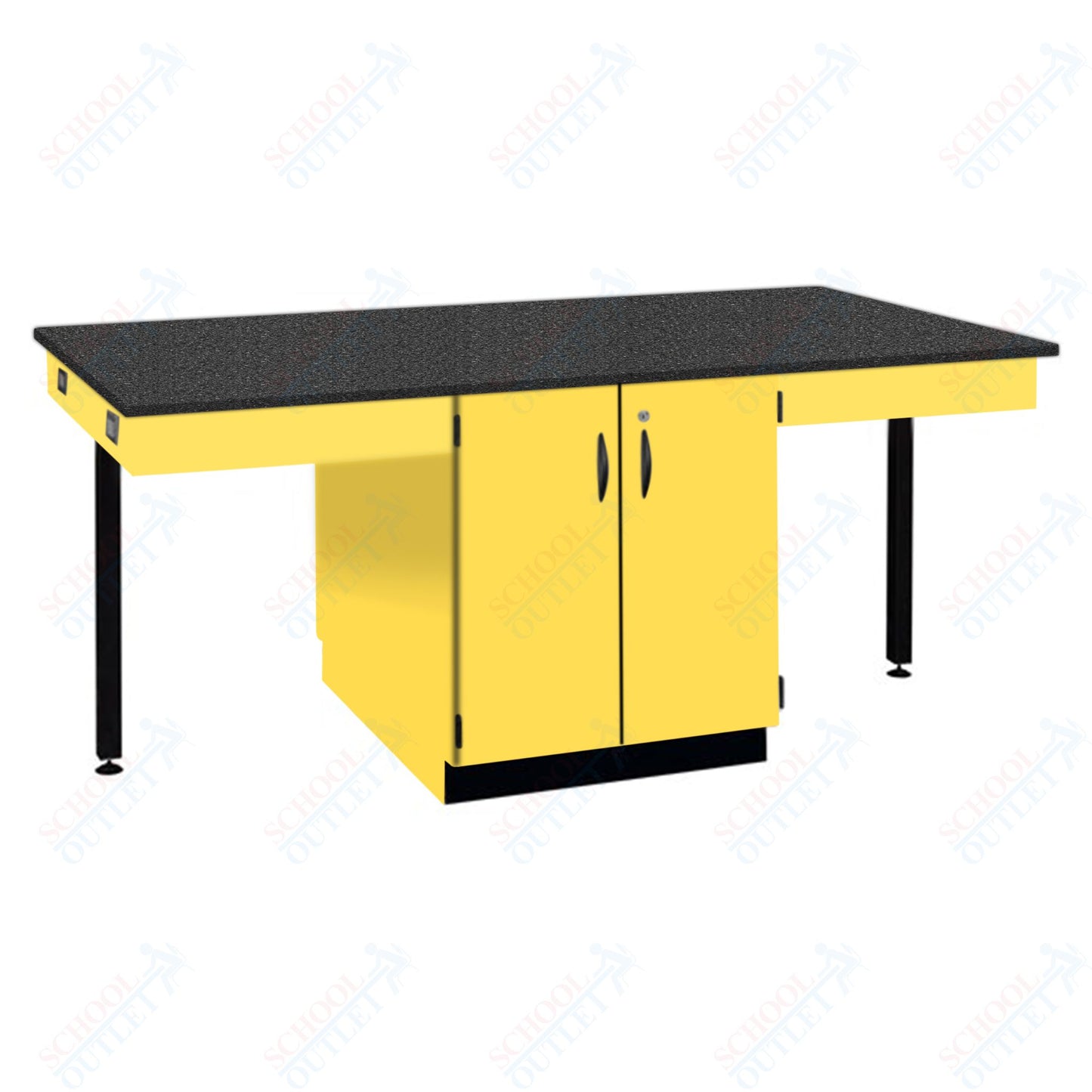 56"W Chemical Resistant Laminate Top Four Student Octagon Island Table (84070 K36 21)