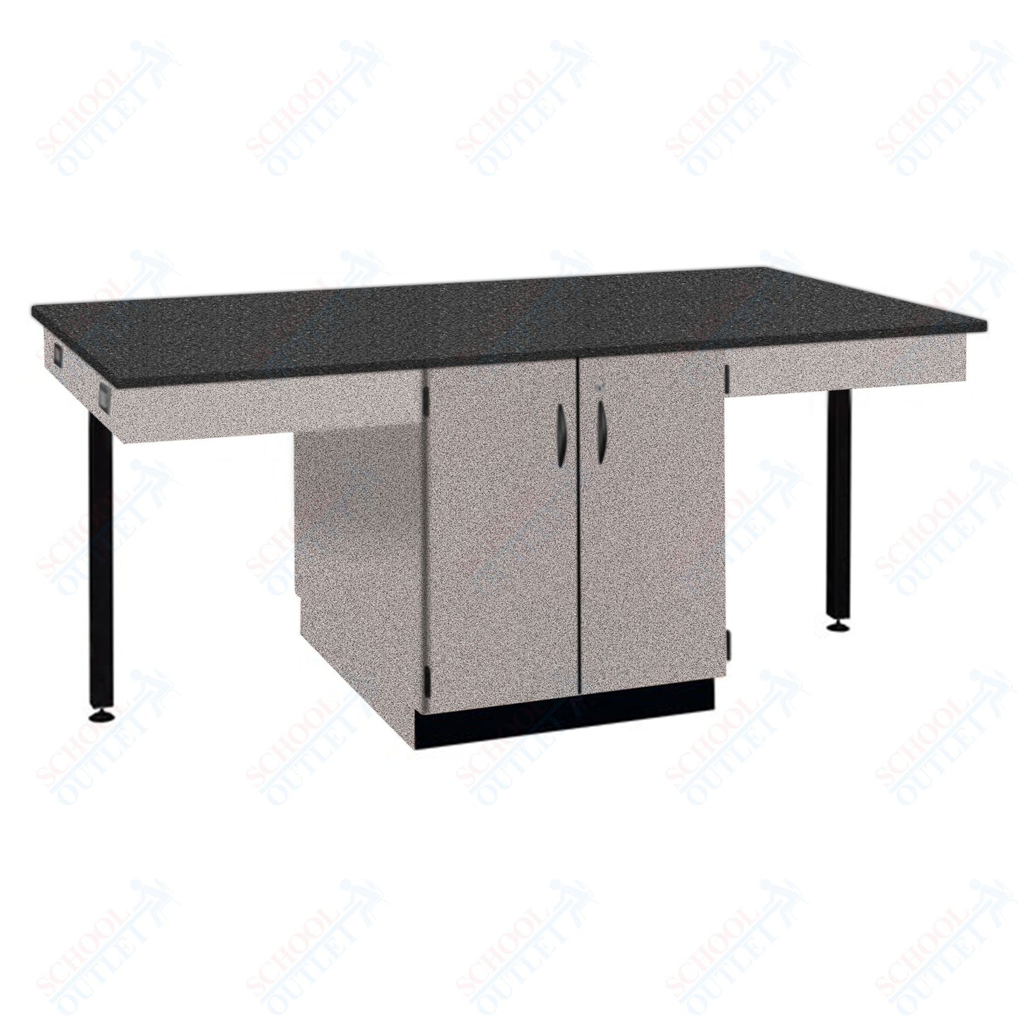 56"W Chemical Resistant Laminate Top Four Student Octagon Island Table (84070 K36 21)