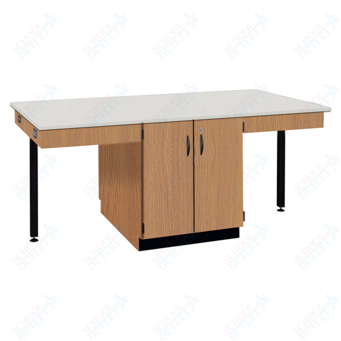 56"W Chemical Resistant Laminate Top Four Student Octagon Island Table (84070 K36 21)