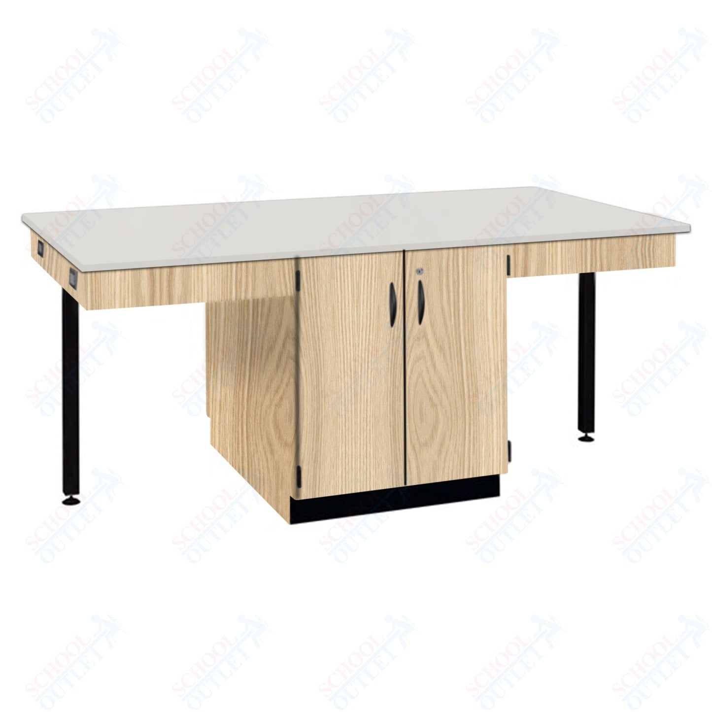 56"W Chemical Resistant Laminate Top Four Student Octagon Island Table (84070 K36 21)