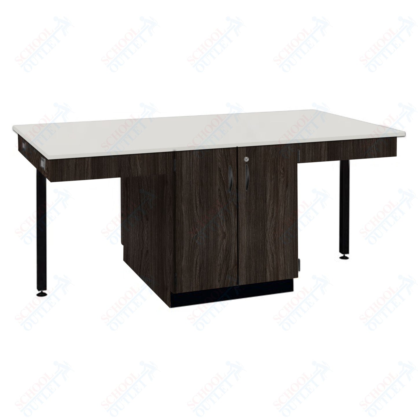 56"W Chemical Resistant Laminate Top Four Student Octagon Island Table (84070 K36 21)