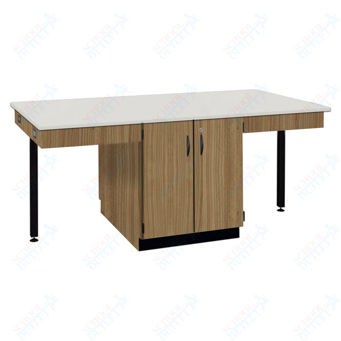 56"W Chemical Resistant Laminate Top Four Student Octagon Island Table (84070 K36 21)