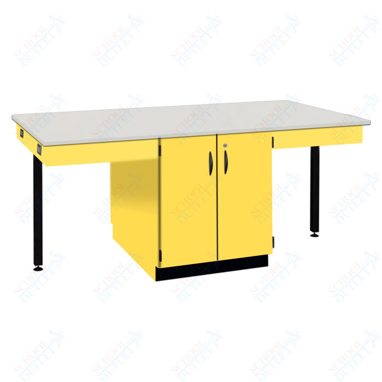 56"W Chemical Resistant Laminate Top Four Student Octagon Island Table (84070 K36 21)