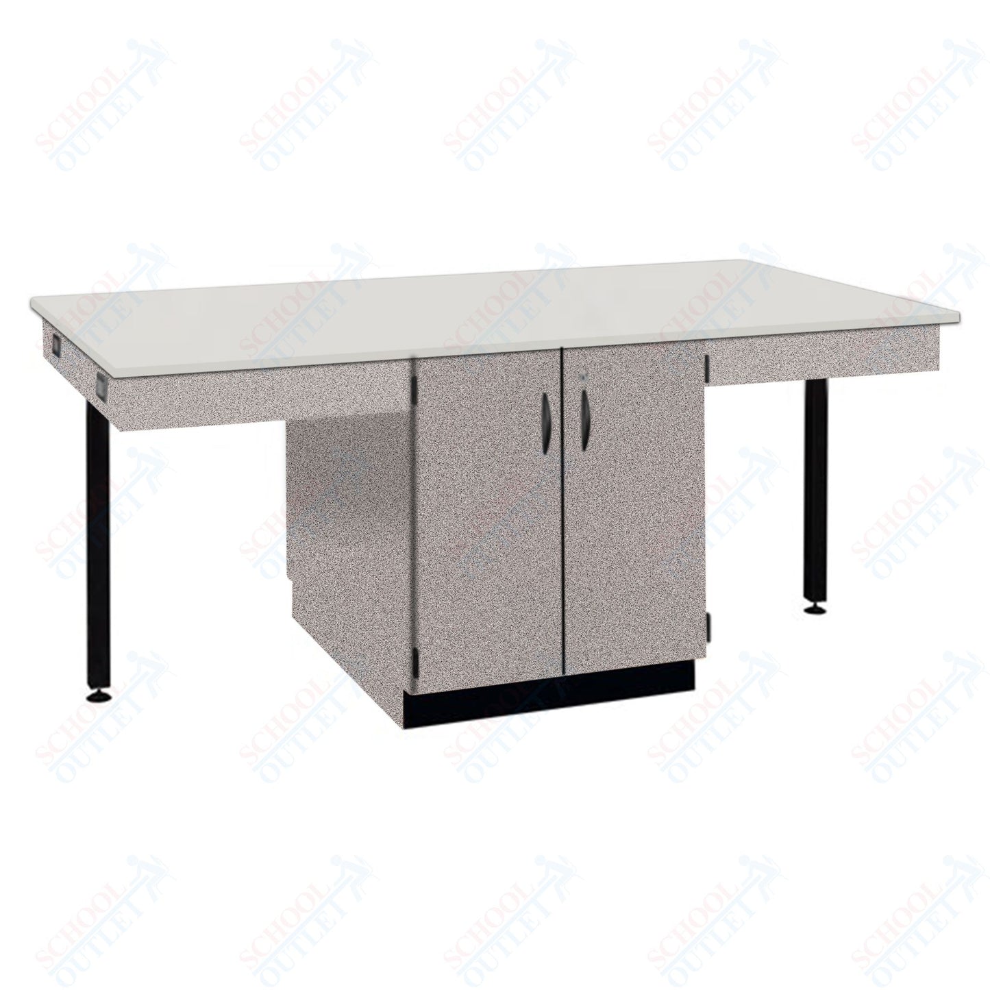 56"W Chemical Resistant Laminate Top Four Student Octagon Island Table (84070 K36 21)