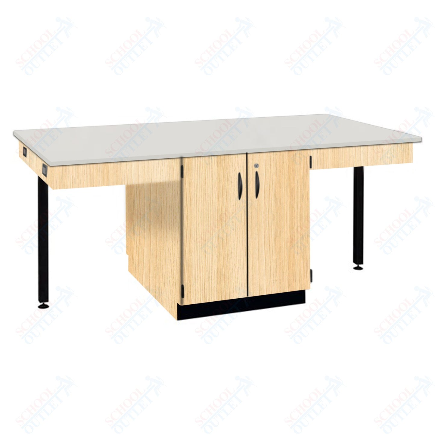 56"W Chemical Resistant Laminate Top Four Student Octagon Island Table (84070 K36 21)