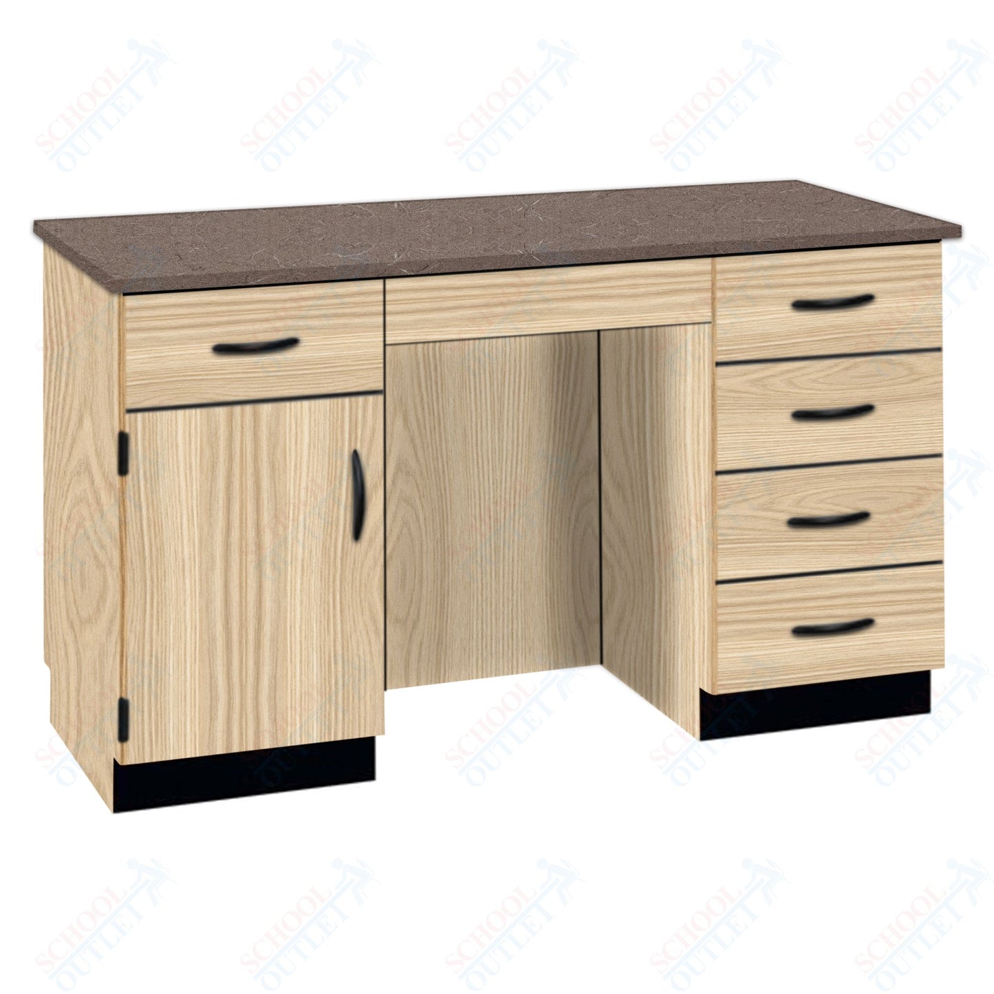 61"W Compact Chemical Resistant Laminate Top Island Desk (84152 K36 21)